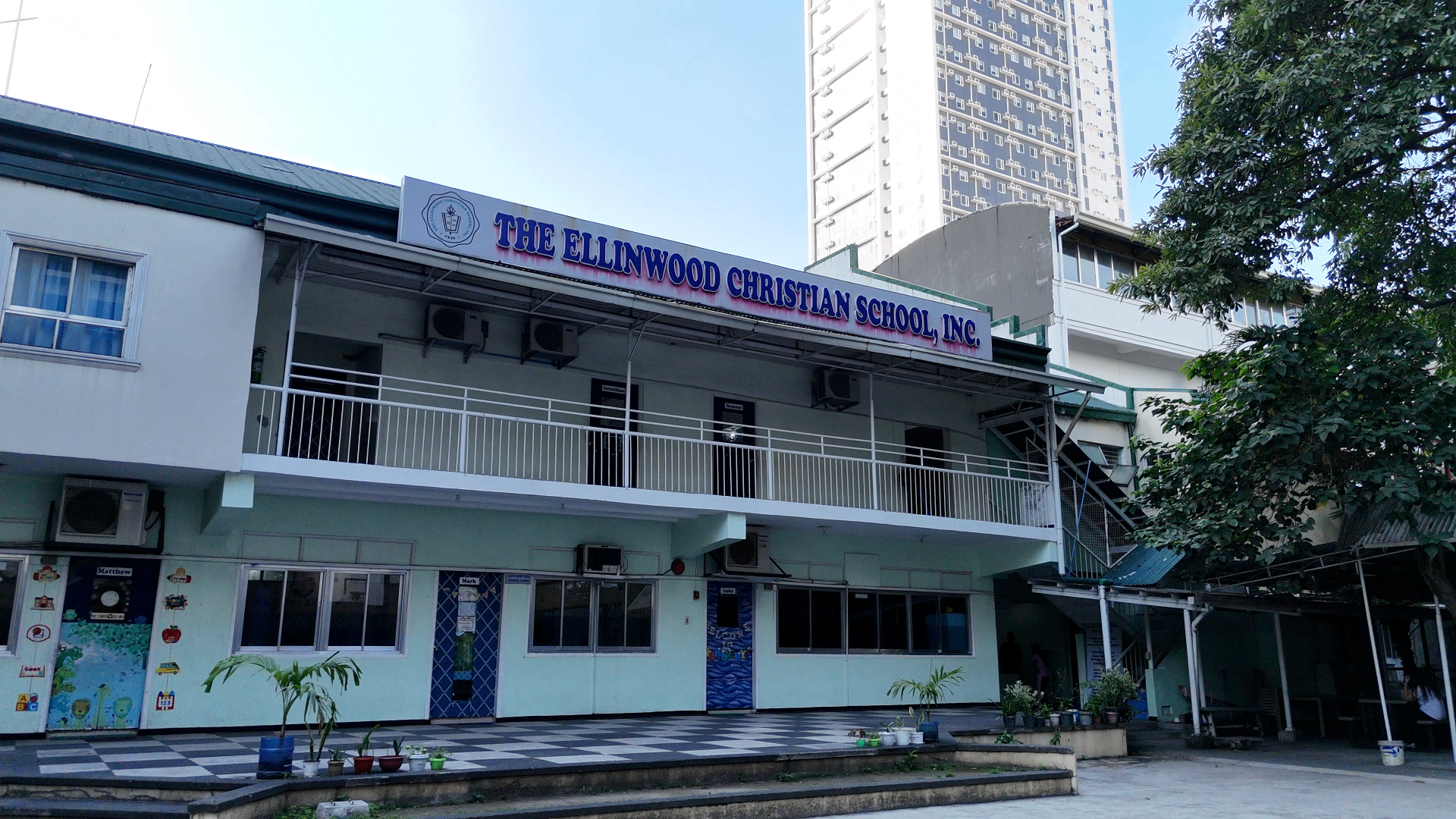 The Ellinwood Christian School campus building